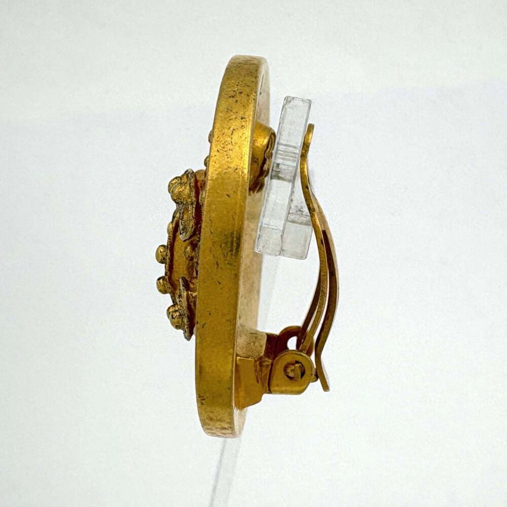 CHANEL Authentic Gold Logo Earrings - Picture 2 of 5